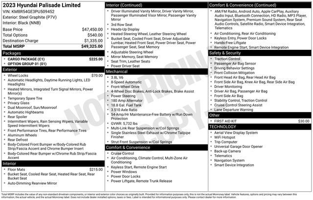 2023 Hyundai PALISADE Limited