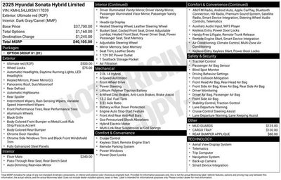 2025 Hyundai SONATA HYBRID Limited