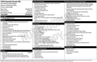 2025 Hyundai SONATA SEL