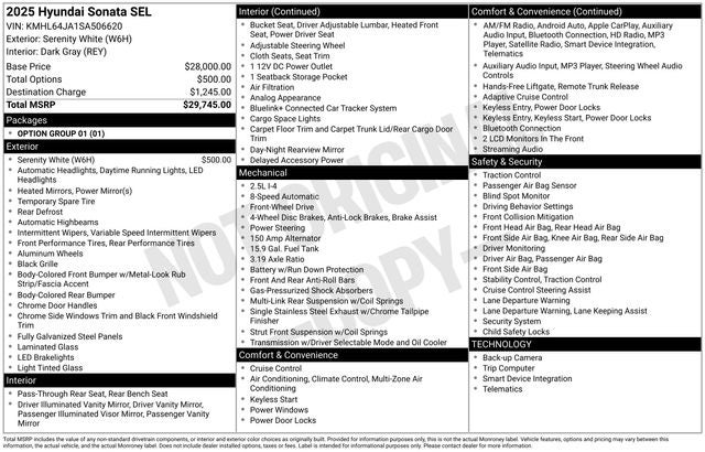 2025 Hyundai SONATA SEL