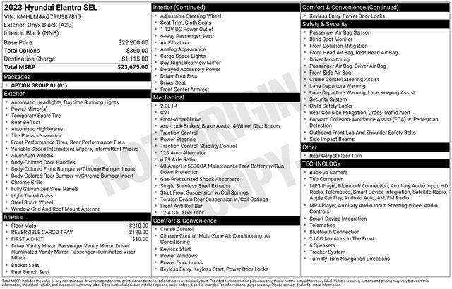 2023 Hyundai ELANTRA SEL
