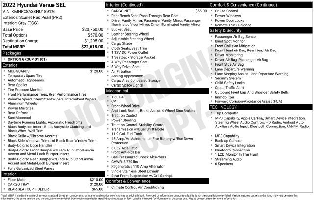 2022 Hyundai VENUE SEL