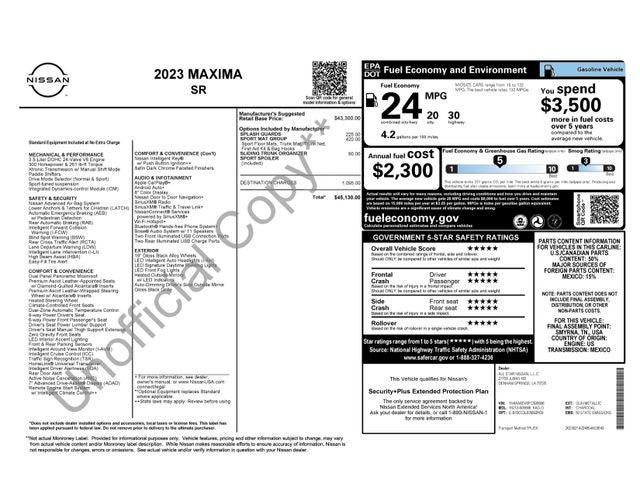 2023 Nissan Maxima SR Xtronic CVT