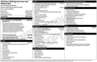 2025 RAM 2500 Big Horn Crew Cab 4x4 6'4' Box