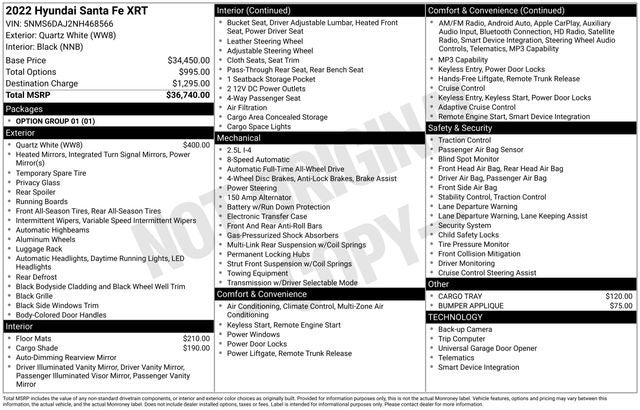 2022 Hyundai SANTA FE XRT