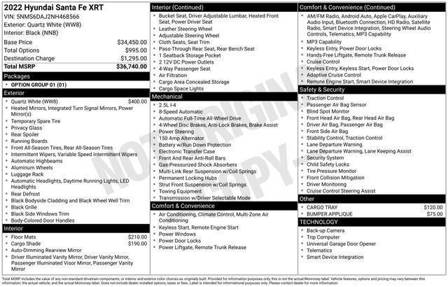 2022 Hyundai SANTA FE XRT