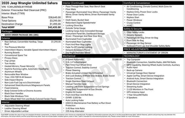 2020 Jeep Wrangler Unlimited Sahara