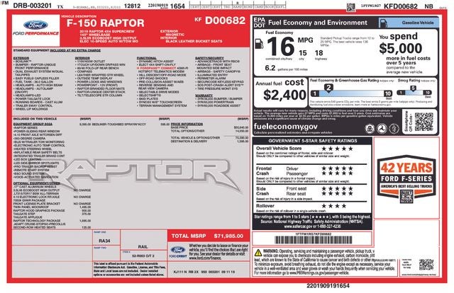 2019 Ford F-150 Raptor