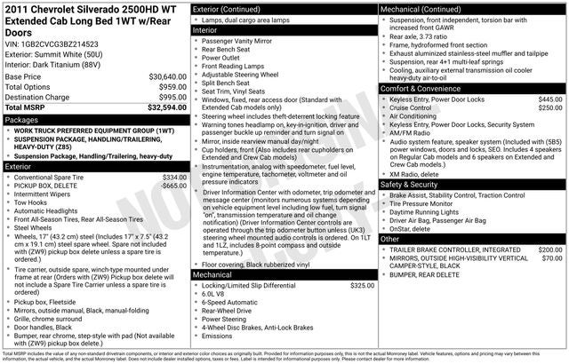 2011 Chevrolet Silverado 2500HD Work Truck