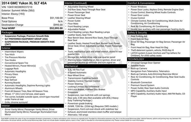 2014 GMC Yukon XL SLT 1500