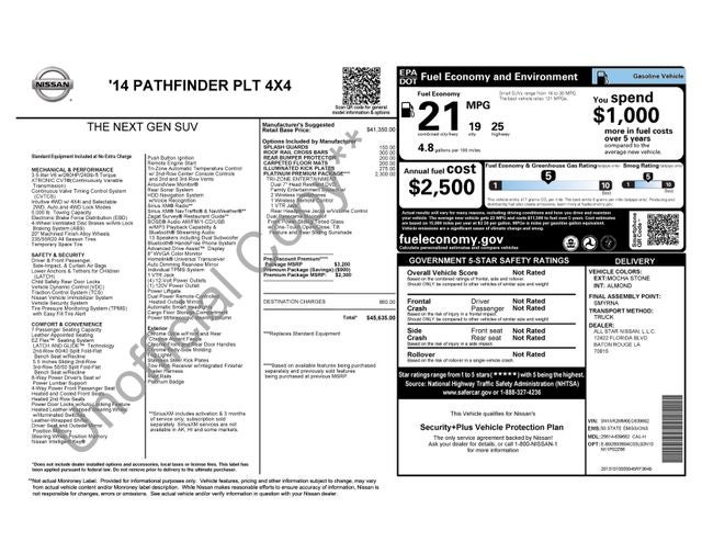 2014 Nissan Pathfinder Platinum