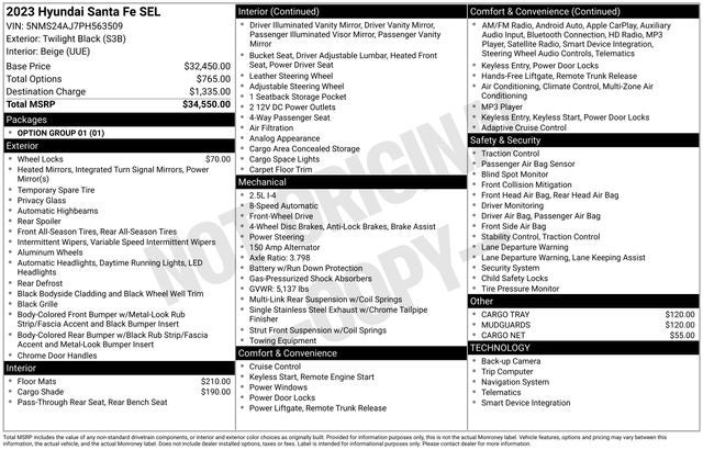 2023 Hyundai SANTA FE SEL