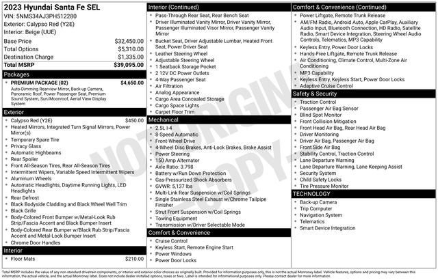 2023 Hyundai SANTA FE SEL