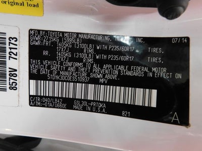 2014 Toyota Sienna XLE 7 Passenger