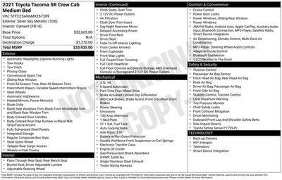 2021 Toyota Tacoma SR V6