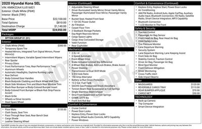 2020 Hyundai KONA SEL