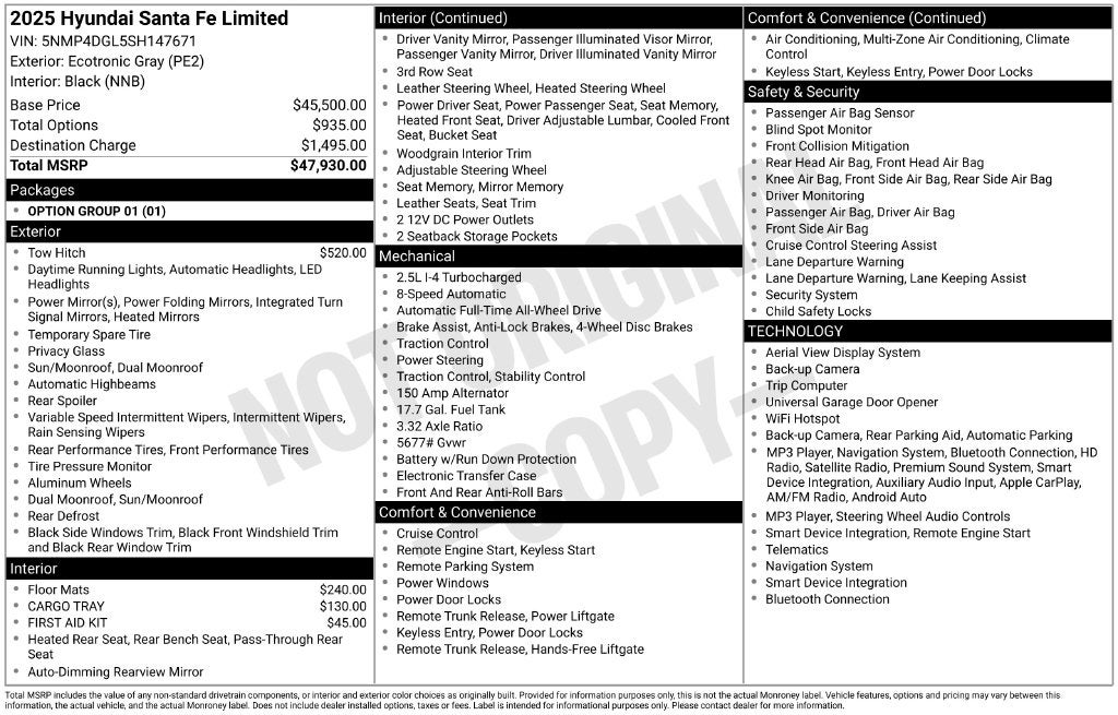 2025 Hyundai SANTA FE Limited