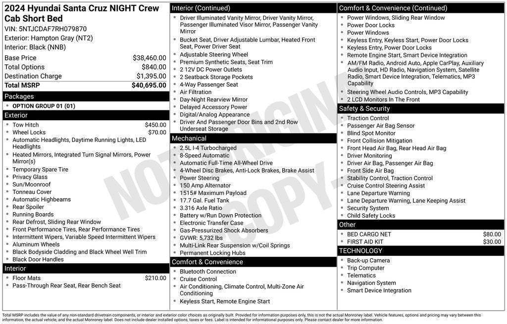 2024 Hyundai SANTA CRUZ NIGHT