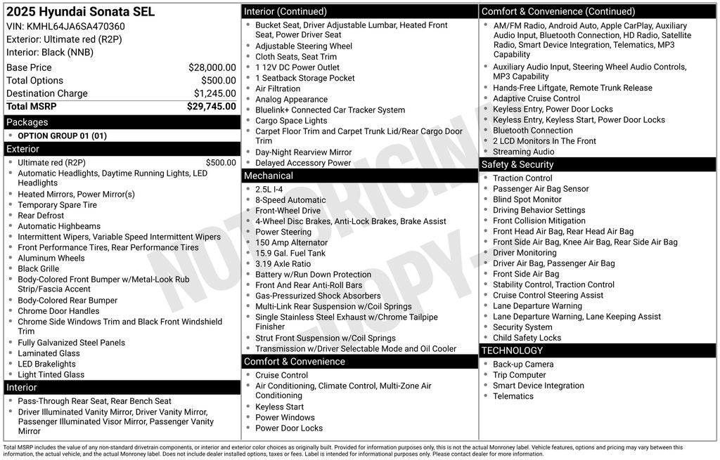 2025 Hyundai SONATA SEL
