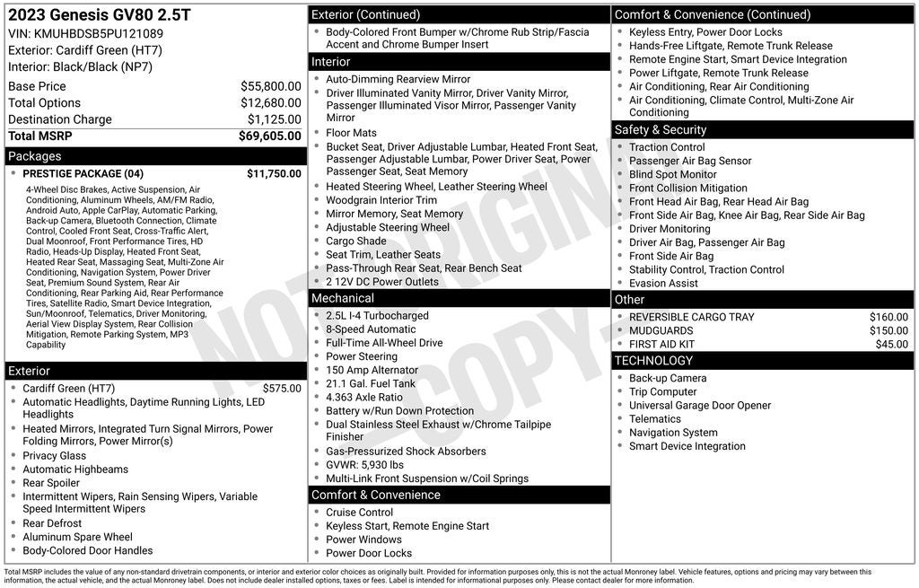2023 Genesis GV80 2.5T