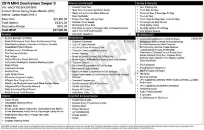 2019 MINI Cooper S Countryman Classic