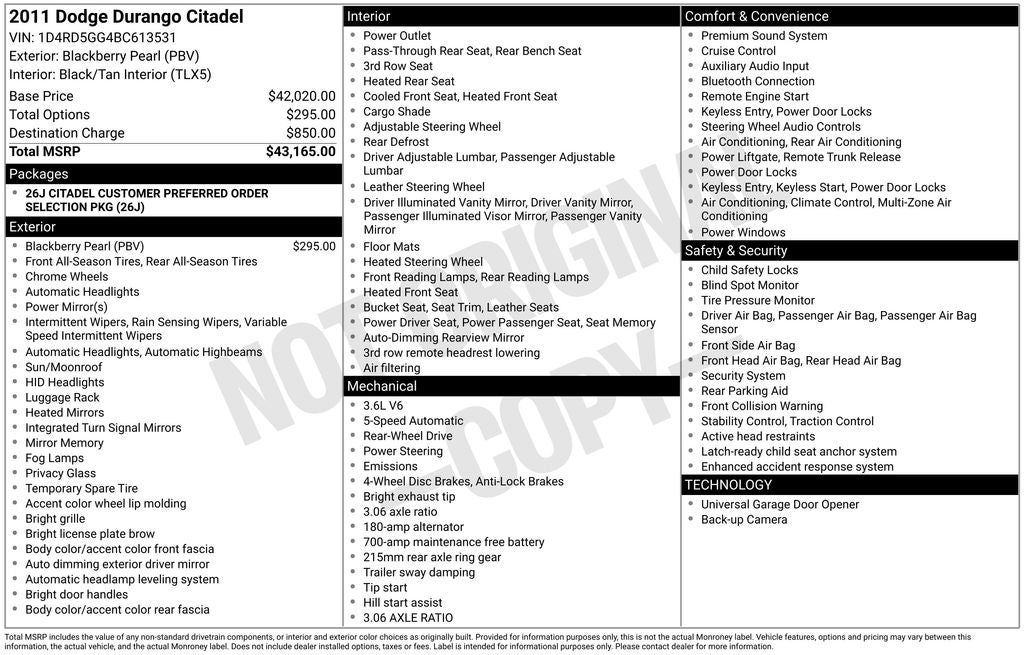 2011 Dodge Durango Citadel
