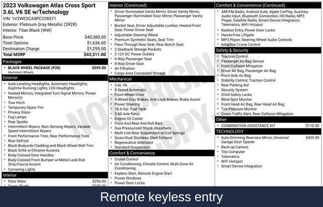 2023 Volkswagen Atlas Cross Sport 3.6L V6 SE w/Technology