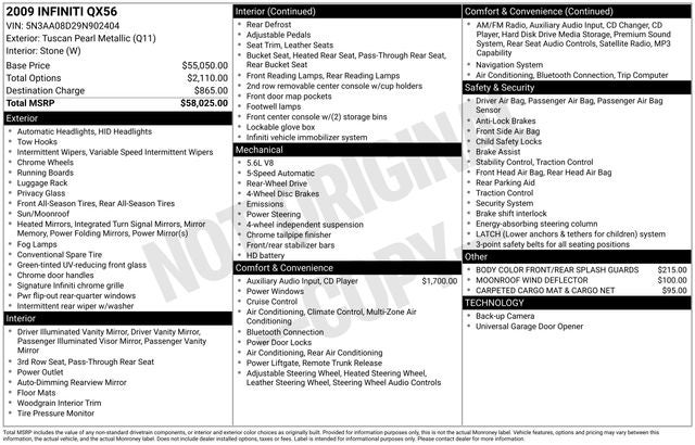 2009 INFINITI QX56 Base