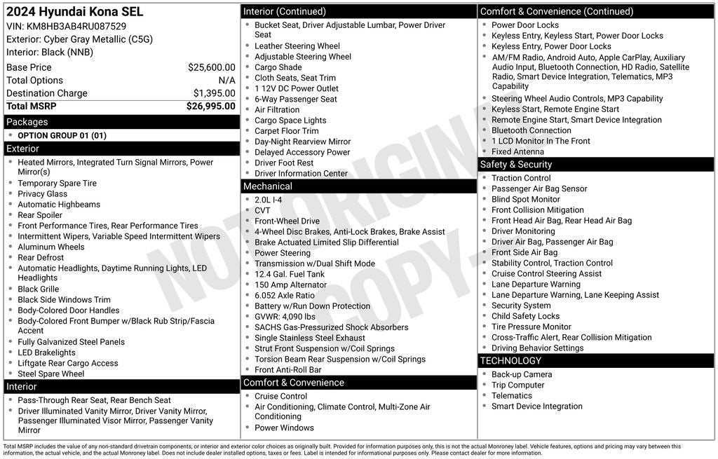2024 Hyundai KONA SEL