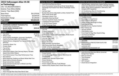 2023 Volkswagen Atlas 3.6L V6 SE w/Technology