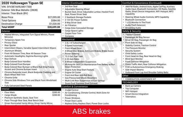 2020 Volkswagen Tiguan 2.0T SE