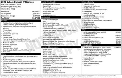 2022 Subaru Outback Wilderness