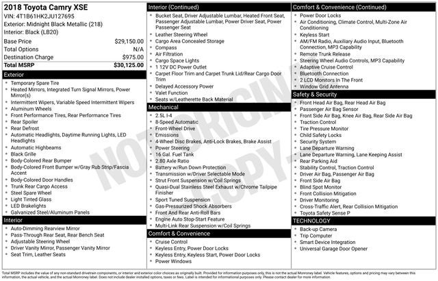 2018 Toyota Camry XSE