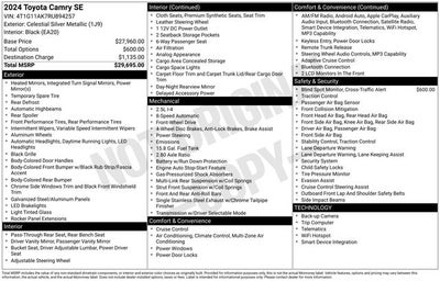 2024 Toyota Camry SE