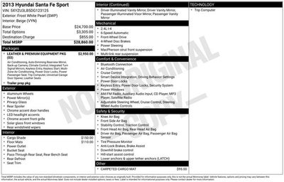 2013 Hyundai SANTA FE SPORT Base