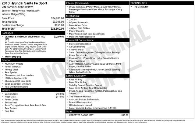 2013 Hyundai SANTA FE SPORT Base