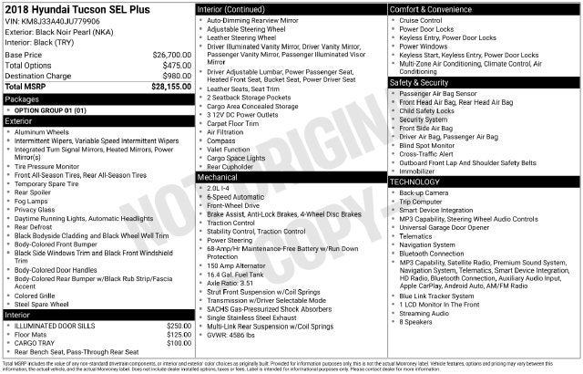 2018 Hyundai TUCSON SEL Plus