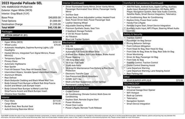 2023 Hyundai PALISADE SEL