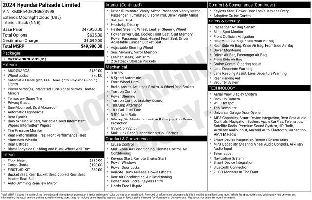 2024 Hyundai PALISADE Limited