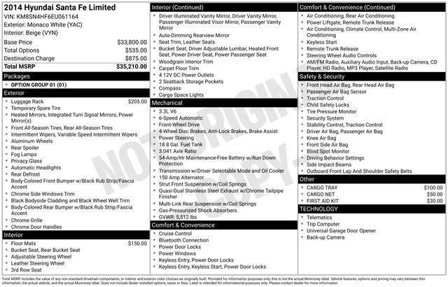 2014 Hyundai SANTA FE Limited