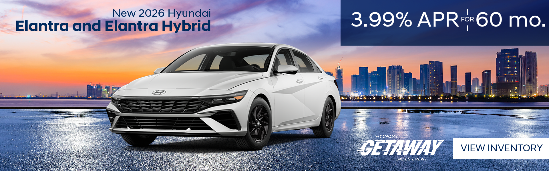 New 2026 Hyundai Elantra & Elantra Hybrid 3.99% APR for 60mo