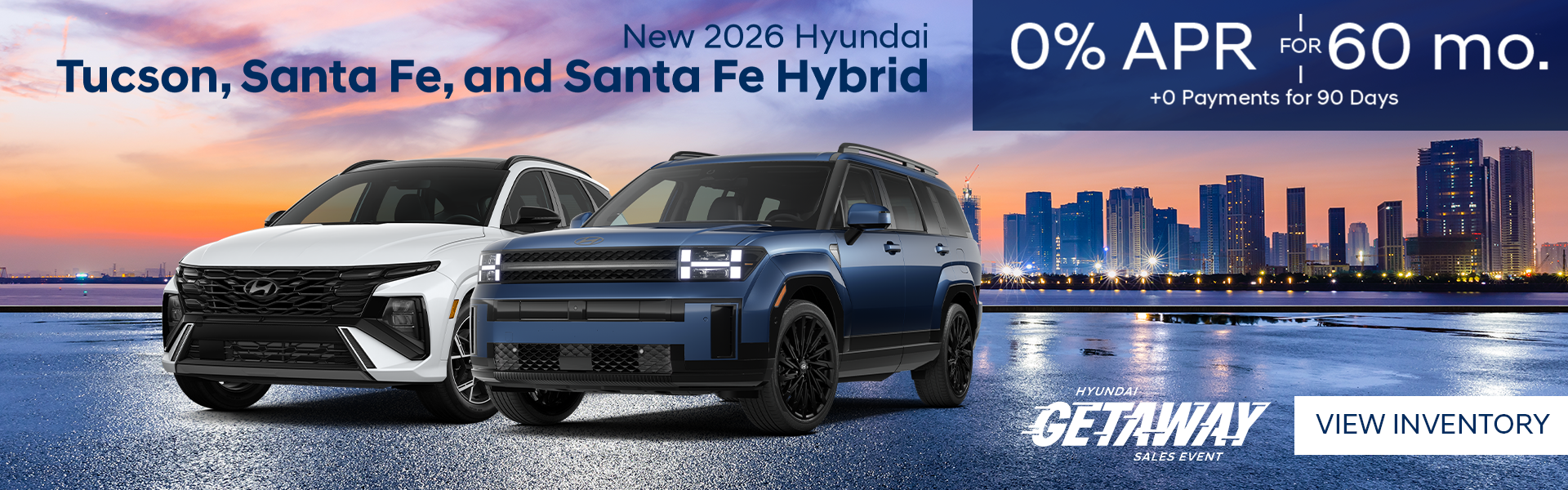New 2026 Hyundai Models 0% APR for 60 months