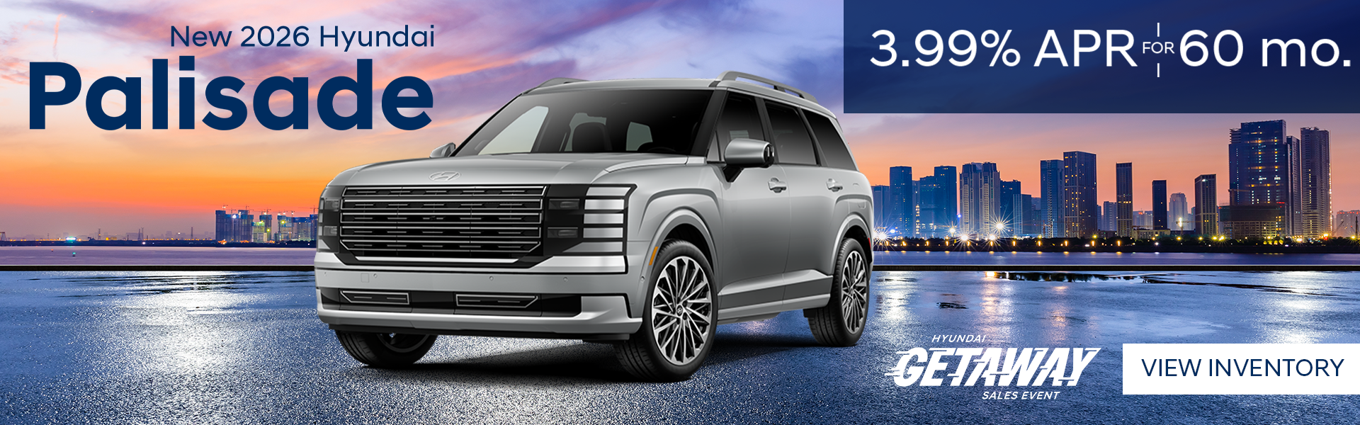 New 2026 Hyundai Palisade 3.99% APR for 60 months