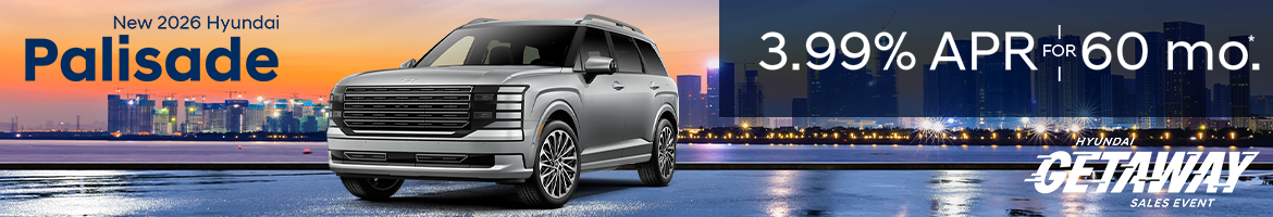 New 2026 Hyundai Palisade 3.99% APR for 60 months All Star Hyundai