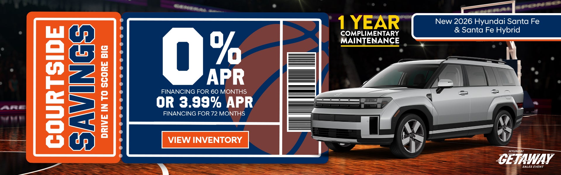 New 2026 Hyundai Santa Fe 0% APR financing or 3.99% APR