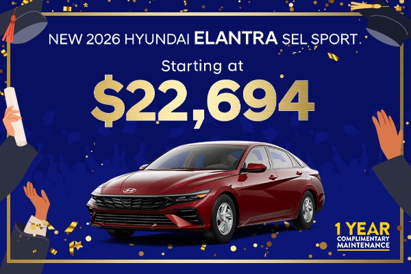 New 2026 Hyundai Elantra SEL Sport