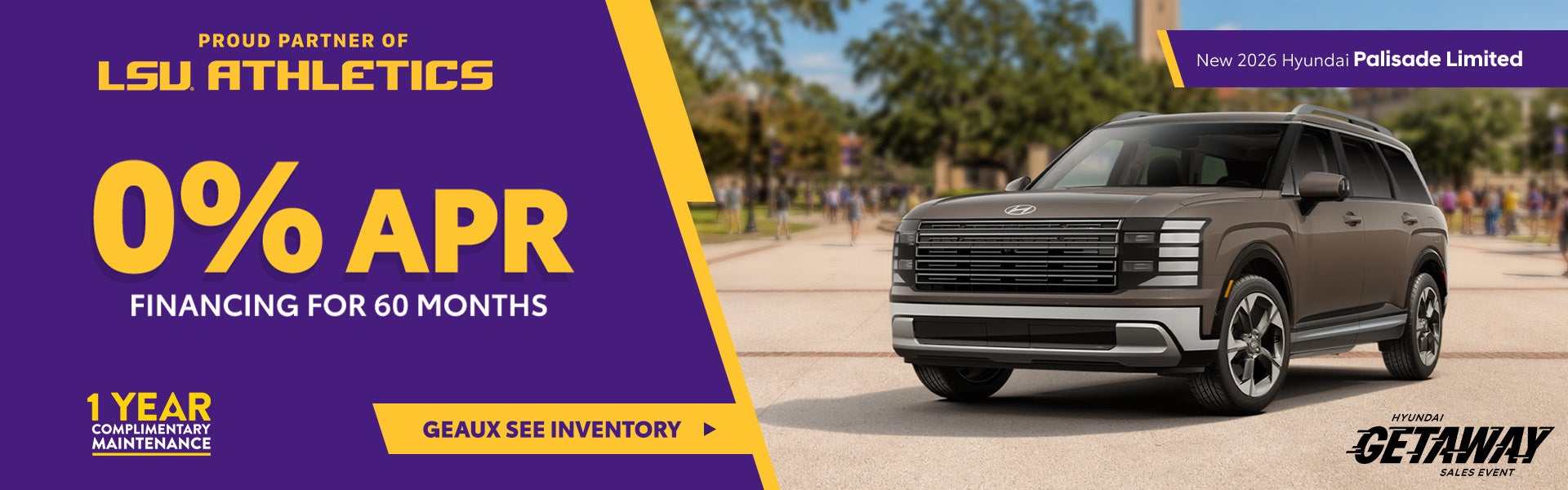 New 2026 Hyundai Palisade Limited 0% APR financing for 60 mo