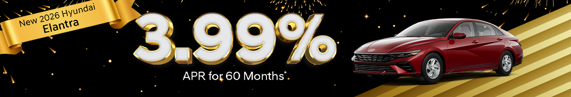 2026 Hyundai Elantra 3.99% APR for 60 months at All Star Hyundai