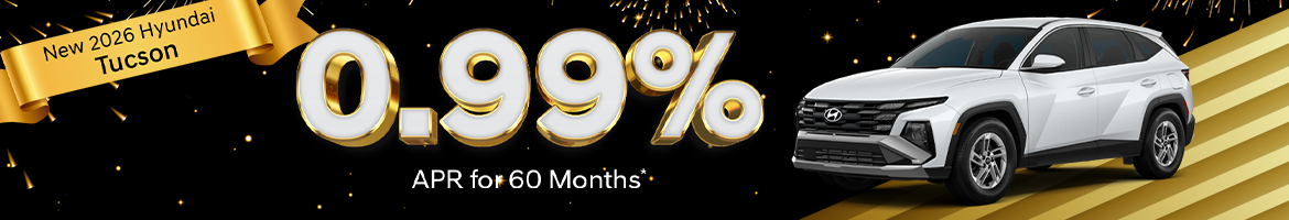 2026 Hyundai Tucson 0.99% APR for 60 months at All Star Hyundai