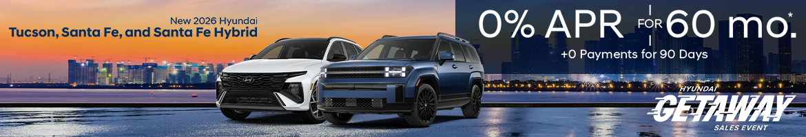 New 2026 Hyundai Models 0% APR for 60 months All Star Hyundai